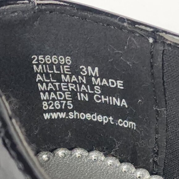 Rachel Shoes Girls 3M Black "Patent Leather Look" Rhinestone Hook Loop Closure - Picture 7 of 15